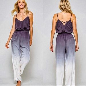A Ombre Tie-dye Woven Jumpsuit